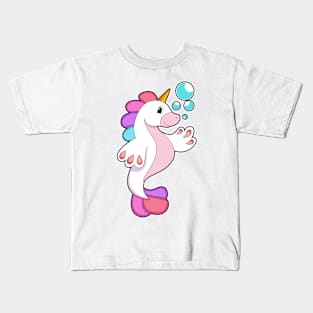 Unicorn with Water bubbles Kids T-Shirt